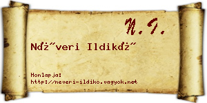 Néveri Ildikó névjegykártya